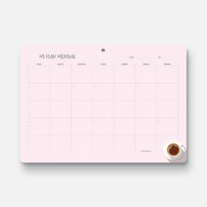 Planner mensual Café & Rosé