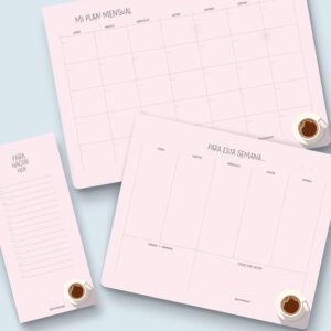 Pack planificadores Café & Rose