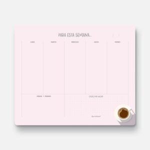Planner semanal Café & Rosé