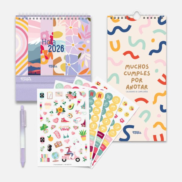 Calendario YP 2026 + Cumple Pop pack